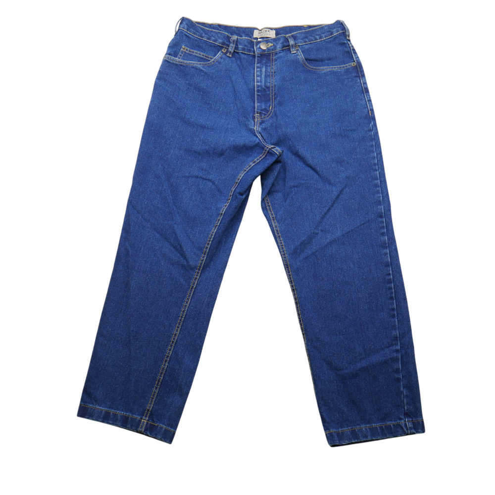 Duke Haband Jeans Mens 32x29 Straight Fit Blue Denim Classic High Rise Stretch